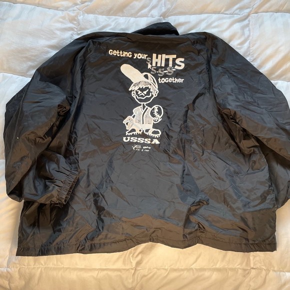 ONE OF A KIND VINTAGE Camp Creek Waterproof Jacket Skater Graphic Design XL - Picture 2 of 8